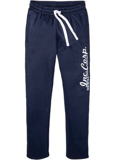 Спортивные брюки с принтом и аппликацией Bpc Bonprix Collection, синий