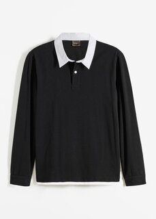 Рубашка-поло с длинными рукавами Bpc Selection, черный
