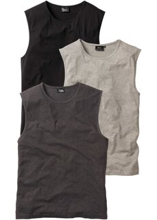 Мышечная рубашка (3 шт) Bpc Bonprix Collection, черный