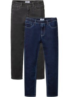 Прямые утепленные джинсы стандартного кроя без застежек (2 шт в упаковке) John Baner Jeanswear, синий