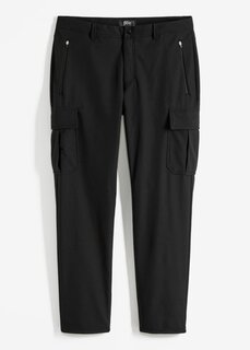 Уличные брюки из софтшелла с эластичным поясом стандартная посадка Bpc Bonprix Collection, черный