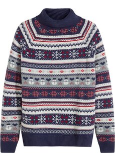 Норвежский свитер с водолазкой Bpc Selection, синий