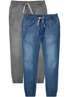 Прямые джинсы прямого кроя без застежки (2 шт в упаковке) Rainbow, синий