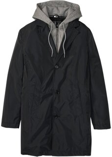 Короткое пальто со съемной вставкой в капюшоне Bpc Selection, черный