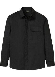 Рубашка с длинными рукавами и нагрудным карманом Bpc Selection, черный