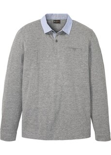 Рубашка-поло с длинным рукавом Bpc Selection, серый