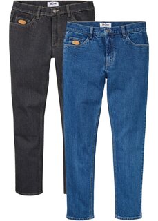 Прямые эластичные джинсы обычного кроя из переработанного хлопка (2 шт в упаковке) John Baner Jeanswear, черный