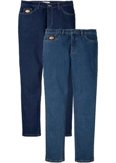 Прямые эластичные джинсы обычного кроя из переработанного хлопка (2 шт в упаковке) John Baner Jeanswear, синий
