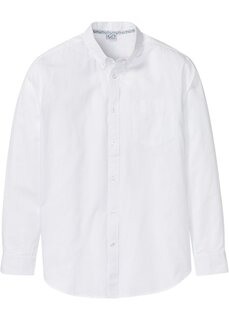 Оксфордская рубашка essential с длинными рукавами Bpc Bonprix Collection, белый