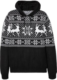 Норвежский свитер с капюшоном Bpc Bonprix Collection, белый