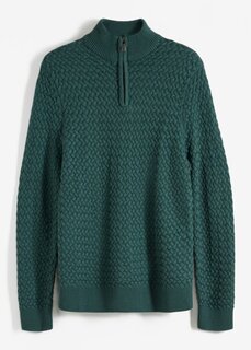 Тройер свитер Bpc Bonprix Collection, зеленый