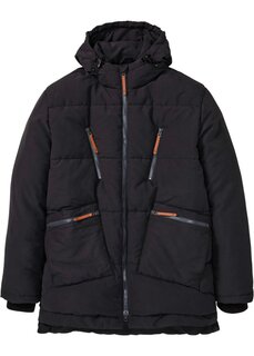 Зимняя куртка оверсайз с капюшоном из переработанного полиэстера Bpc Bonprix Collection, черный
