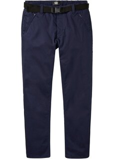 Водоотталкивающие функциональные брюки из эластичного твила с прямым поясом Bpc Bonprix Collection, синий