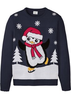 Мужской рождественский свитер Bpc Bonprix Collection, синий