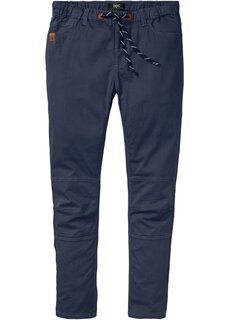 Прямые эластичные брюки без застежки стандартного кроя Bpc Bonprix Collection, синий