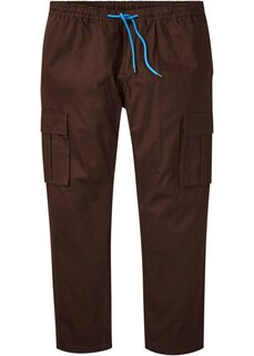 Прямые брюки-карго приталенного кроя без застежки Bpc Bonprix Collection, коричневый
