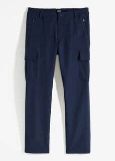Функциональные брюки стандартного кроя с удобным эластичным поясом в четырех направлениях Bpc Bonprix Collection, синий