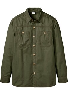 Рубашка свободного кроя из твила с длинными рукавами John Baner Jeanswear, зеленый