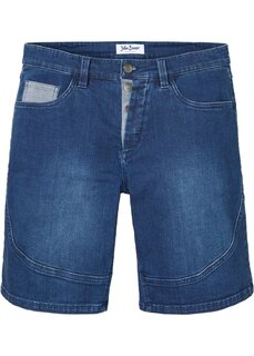 Длинные джинсовые шорты стрейч стандартного кроя John Baner Jeanswear, синий