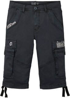 Длинные шорты с накладными карманами стандартного кроя Bpc Selection, черный