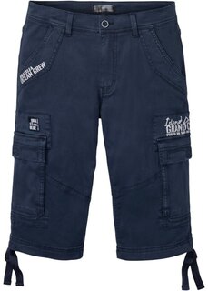 Длинные шорты с накладными карманами стандартного кроя Bpc Selection, синий