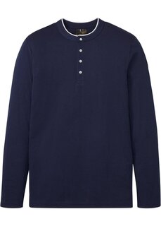 Рубашка henley с длинными рукавами и воротником стойкой Bpc Selection, синий