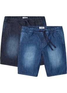 Джинсовые шорты с эластичным поясом стандартного кроя (2 шт в упаковке) John Baner Jeanswear, синий