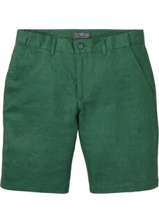 Льняные брюки-чиносы-шорты Bpc Selection, зеленый