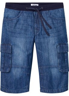 Длинные джинсы-шорты свободного кроя John Baner Jeanswear, синий