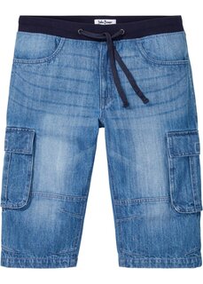 Длинные джинсы-шорты свободного кроя John Baner Jeanswear, синий