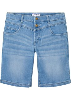 Джинсы-шорты стрейч стандартного кроя John Baner Jeanswear, голубой