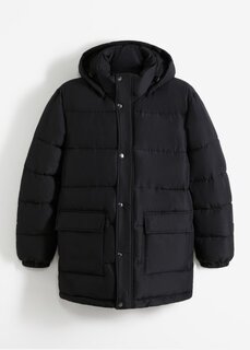 Стеганая куртка со съемным капюшоном из переработанного полиэстера Bpc Bonprix Collection, черный