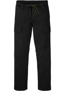 Прямые брюки без застежки стандартного кроя из термоэластичной ткани Bpc Bonprix Collection, черный