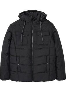Зимняя стеганая куртка из переработанного полиэстера John Baner Jeanswear, черный