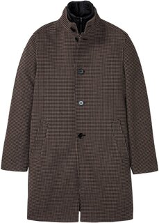 Короткое пальто со съемной ветрозащитой Bpc Selection, коричневый