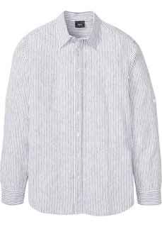 Рубашка с длинными рукавами и функцией подворачивания с бельем Bpc Bonprix Collection, белый