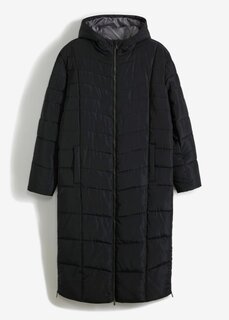 Стеганое пальто с капюшоном Bpc Selection, черный