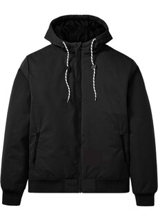 Зимняя куртка с капюшоном из переработанного полиэстера Rainbow, черный