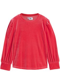 Бархатная рубашка с длинными рукавами для девочек Bpc Bonprix Collection, пурпурный