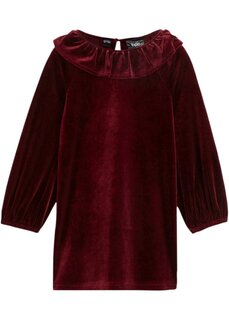 Бархатное платье для девочки с воланами Bpc Bonprix Collection, красный