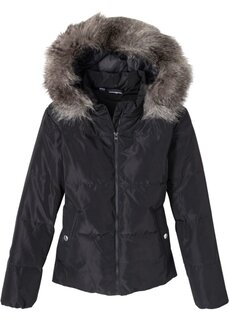 Стеганая куртка для девочки с капюшоном Bpc Bonprix Collection, черный