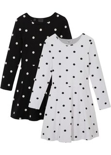 Платье-рубашка для девочек (2 шт) из натурального хлопка Bpc Bonprix Collection, черный