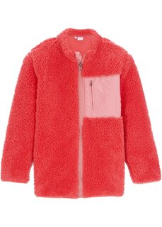 Детская флисовая куртка тедди с нагрудным карманом Bpc Bonprix Collection, красный