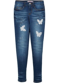 Джинсы для девочек с аппликацией в виде бабочки John Baner Jeanswear, оранжевый