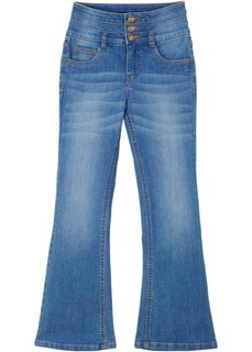 Расклешенные джинсы для девочек с завышенной талией John Baner Jeanswear, синий