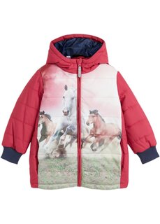 Зимняя куртка для девочки с мотивом лошади Bpc Bonprix Collection, красный