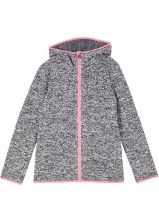 Утепленная флисовая куртка для девочки с капюшоном Bpc Bonprix Collection, серый