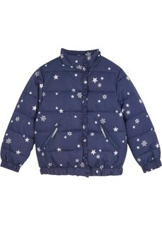 Зимняя куртка для девочки с принтом звезд Bpc Bonprix Collection, синий