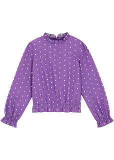 Блузка для девочки с воротником стойкой Bpc Bonprix Collection, сиреневый