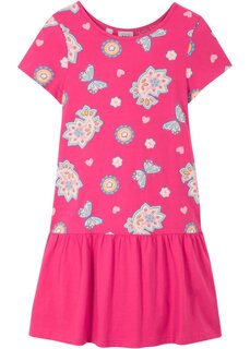 Платье-рубашка для девочек из натурального хлопка Bpc Bonprix Collection, розовый